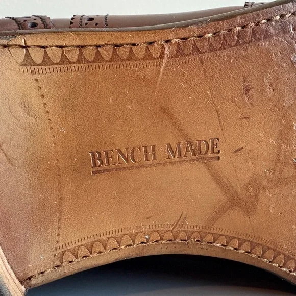 Vintage Royal Windsor by Grenson Leather Oxfords Wing Tip Brogue Style,  10.5 D - Picture 10 of 10